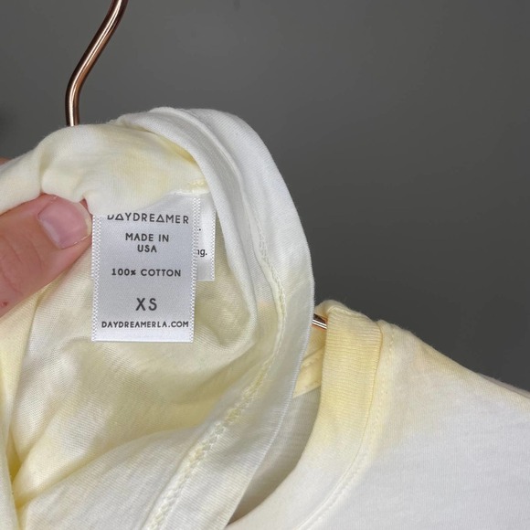 Daydreamer The Beach Boys in Concert Boyfriend Tee in Yellow Fizz Tie Dye Color - Picture 7 of 7